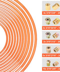 Go-To All-In-One 3/16 Brake Line Repair Kit With 25 Ft Copper Coated Tubing close-up with assorted fittings