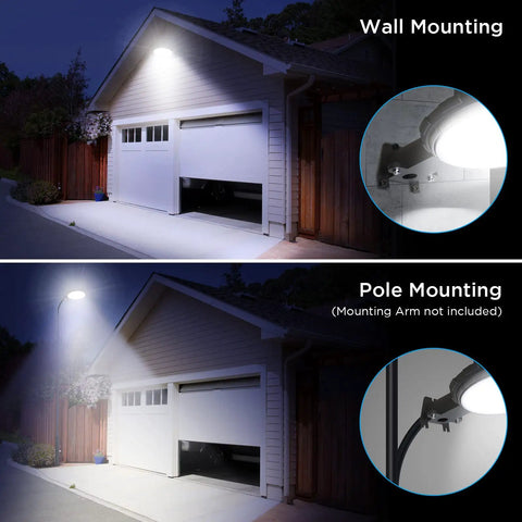 Mounted LED Barn Light Dusk To Dawn Outdoor 80W 120V Hardwired Flood Light with 10000LM 5000K Daylight on garage