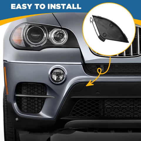 Front Bumper Tow Hook Cover For BMW X5 E70 2011 2012 2013 Right Passenger Side Unpainted Towing Eye Cap Replacement 51117222744