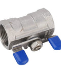 Rock Solid 3/4 Inch Stainless Steel Ball Valve With Female Thread Pipe Fitting for Water and Gas Lines, easy turn handle, heavy duty
