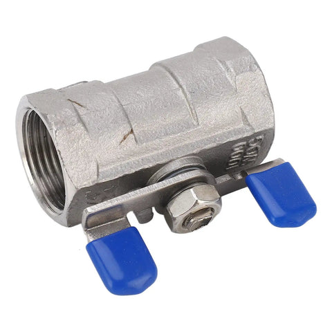 Rock Solid 3/4 Inch Stainless Steel Ball Valve With Female Thread Pipe Fitting for Water and Gas Lines, easy turn handle, heavy duty