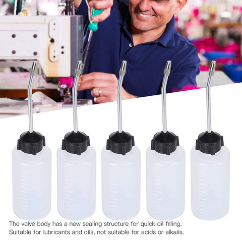 10pcs 120ml Sewing Machine Oiler Oil Dispenser With Long Angled Spout Extended Spout Bottle For Machine Shop Maintenance Industry Pro Grade Lubrication Tool For Smooth Oil Flow And Clog Free Oiling, plastic bottles