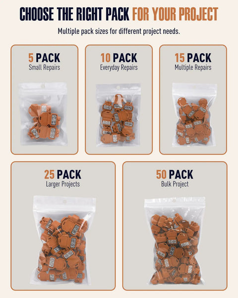 Image showing various pack sizes of Heavy Duty Two Port Wire Connectors Aluminum And Copper Screw Terminal Pre Filled With Oxide Inhibitor.