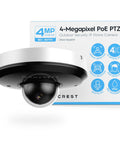 ProHD 4MP PTZ Outdoor Security Camera With 4X Optical Zoom IP66 Vandal Proof Dome PoE Night Vision To 65ft box display