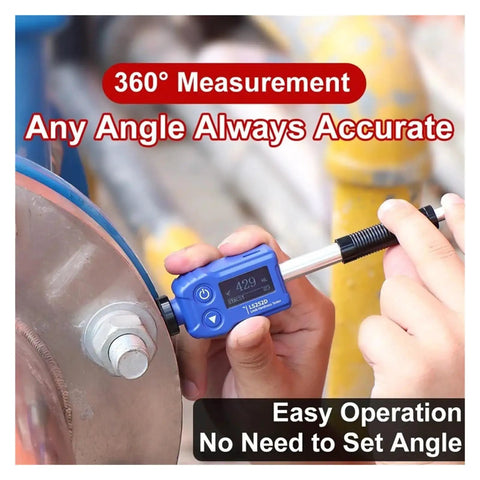 Portable Digital Leeb Hardness Tester And Durometer For Steel Metal Testing With Dual Coil Technology delivering accurate 360° readings.