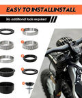 Upgraded Fork Headset Bearing Kit For Light Bee X S Sur Ron Electric Dirt Bike, showing components and easy installation signage