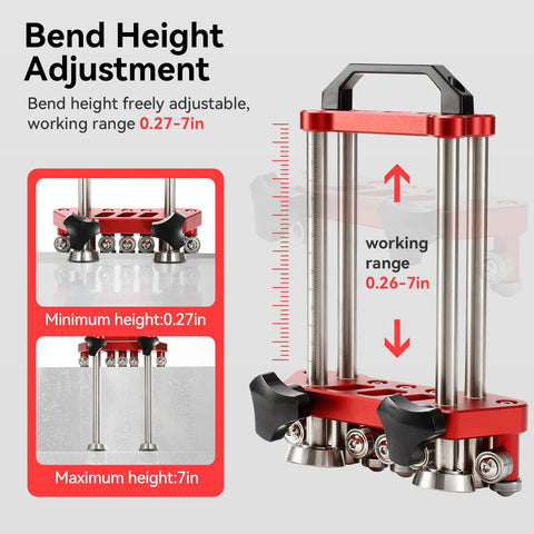 金属屋根用工具および加工用Roller ステーションベンダー 0～100度の曲げ加工Roller 軽量で持ち運びやすいInch  Roller 曲げ高さ調整機能と測定目盛Roller