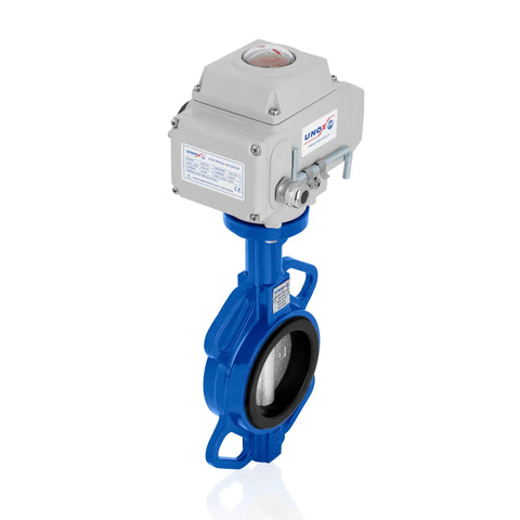 4 Inch DN100 Wafer Butterfly Valve With 110V AC Actuator, Stainless Steel AISI 304 Body, EPDM Seat, GGG40.3, For Water And Air