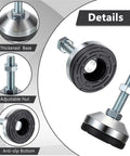 Heavy Duty M12 Leveling Feet Set Offering Rock Solid Stability For Cnc Machines And Workbenches Built Tough to Handle 3200 Lbs, showing thickened base and adjustable nut.
