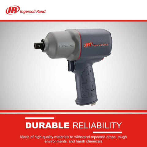Rock Solid 1/2 Inch Drive Air Impact Wrench Featuring Twin Hammer Design And Titanium Housing For Reliable High Torque Output No Nonsense Professional Job Site Workhorse