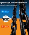 Shop Ready Electric Chain Hoist With 2200 Lb Capacity, 20 Ft Lift Height, 492 Ft Wireless Remote Range - DT Carburized Chain