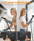 Handheld One Point Two Five Liter Steam Cleaner With Killer Steam Power And Fast High Output for removing grease from surfaces.