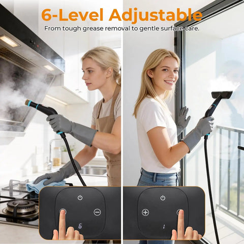 Handheld One Point Two Five Liter Steam Cleaner With Killer Steam Power And Fast High Output for removing grease from surfaces.