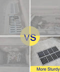 Beefy Heavy Duty Cast Iron Drain Grate 20 By 16 Inches Outdoor Trench Cover vs weaker grates, showcasing durability