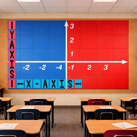 15 Pack Math Posters For Classrooms X Y Axis Coordinate Plane Graphing Tools Visual Aids With Adhesive Dots in classroom