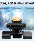 Lip Mount Ham Radio Antenna Bracket, cold, UV, and water resistant features with multi axis and rubber padding