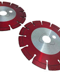 Two red 6 Inch Early Entry Green Concrete Diamond Blade 2 Pack For Green Concrete Cutting A Real Workhorse Fits Husqvarna And More