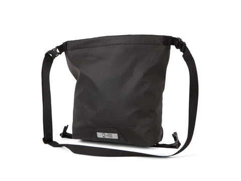 Dayliner Mini Roll Top Handlebar Bag 3 L Waterproof Commuter Sling With Shoulder Strap And Reflective Detail Recycled Ripstop Ideal For City Ride MTB Trek Work Or Weekend Getaways, shown with adjustable shoulder strap