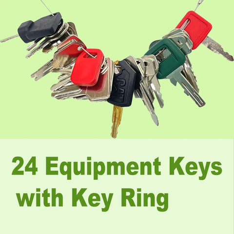 24 Key Heavy Equipment Master Set Universal Ignition Key Kit that works with most heavy machinery rigs for construction jobs