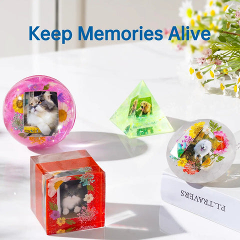 Epoxy Resin Art Kit With Silicone Molds, 16oz Resin, 12 Color Glitter, Dried Flowers in resin photo frames; DIY craft set for adults and beginners