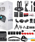 Hero 13 Black Waterproof Action Camera With Sick 5.3K HDR Video 27MP Photos 64GB Card and 50 Piece Accessory Kit Bundle