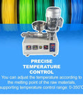 Kickass Desktop Filament Extruder For 3D Printers 1000W shows precise temperature control features for efficient plastic melting.