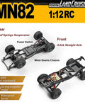 Chassis view of Toyota Land Cruiser 1 Twelfth Scale RC Crawler Truck 4x4 Off Road Beast With Proportional Steering 2 Speed RTR