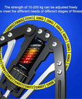 Get Pumped With East Mount Twister Arm Exerciser Featuring Adjustable 22-440 Lbs Hydraulic Power For Home Chest Expanding And Shoulders Muscle Training Fitness Equipment That Is Built To Last With Durable Double Layer Steel Tube Construction For Maximum showing adjustable resistance settings from 10 to 200 kg.