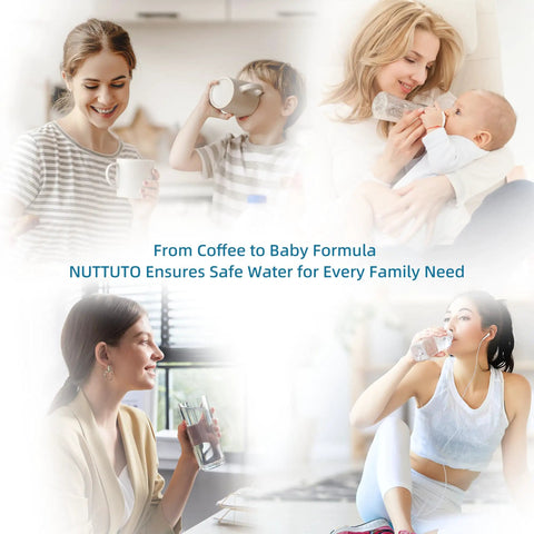 Collage of people using Three Pack Water Filter Replacements For Brita Pitchers And Dispensers BPA Free for safe water.