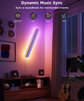 Straight Up Versatile Smart Wall Sconces Featuring Hella Bright RGBICW Led Bulbs Totally Customizable 16 Million Colors And Game Changing Matter App Control Low Key Chic Accent Lighting For Any Vibe Set Of Two Pieces in modern living room with music sync lighting.