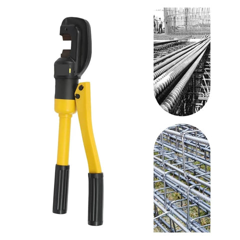 Heavy Duty Hydraulic Crimping And Rebar Cutting Machine Portable Power Tool With Quick Release C-Head for steel rebar cutting.