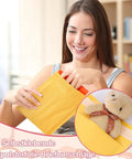 Person using Kraft Bubble Mailers 6x10 Outer, 6x9 Usable Inner, 100 Pack Self Seal Padded Envelopes for shipping and mailing.