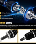 Front CV Axle Shaft Assembly Pair For Hyundai Sonata 2015 2019 And Kia Optima 2016 2020 L4 2.4L Gas Driver And Passenger Side Drop In Replacement Kit NCV75078 NCV71001K, exploded joint view