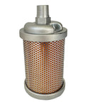 Air Compressor Muffler Half Inch NPT Male Fitting Quiet Exhaust Silencer For Compressors Dryers And Industrial Air Systems Single Chamber Design Handles Up To 145 PSI