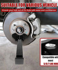 Heavy Duty Wheel Hub Removal Tool For Cars And Trucks Universal Bearing Extractor installed on axle stud hub.