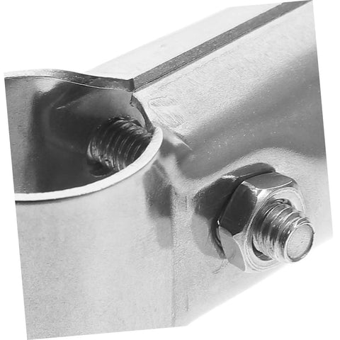 Stainless Steel Dual Pipe Panel Clamp Set for Chain Link Fence Repair and Dual Tube Connections, Easy Screw Fix, Greenhouse Shelf End Rail Brackets, Handy for Handrails and Kennels