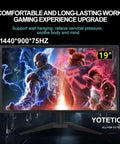 19-Inch HD Plus 1440x900 Monitor For Laptops And Desktops, Slim LED Display showing gaming graphics, 75Hz refresh rate