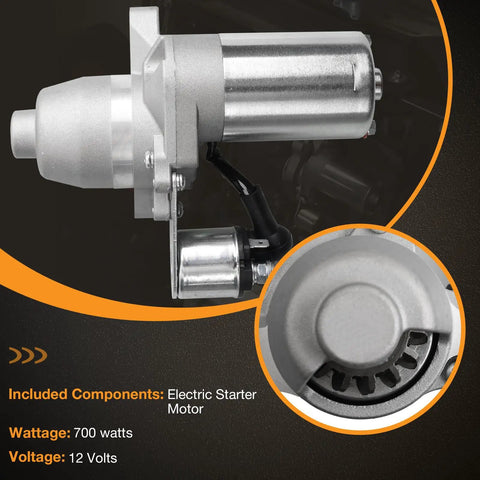 Predator 3500 Watt Inverter Generator Electric Starter Motor Replacement, 12V, shown close-up with model details.