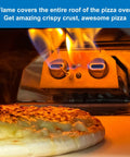 Gas Burner Attachment For Karu 12 Pizza Ovens Converts To Propane Heat Fast, cooking pizza with flames inside oven