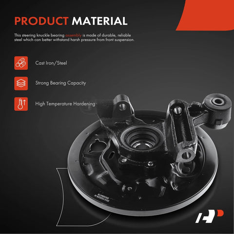 Rear Left Steering Knuckle And Wheel Bearing Hub Assembly For Subaru Forester 2001 To 2008 with Rear Drum Brakes Only