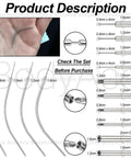 G23 Titanium Threadless Piercing Taper Kit For Ears 14G 16G 18G Insertion Pin Implant Grade Nickel Free Lead Free in sizes shown