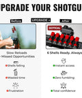 Comparison showing before and after using Receiver Mounted Side Saddle Shotgun Shell Carrier For Mossberg 500 590 Shockwave Maverick 88.