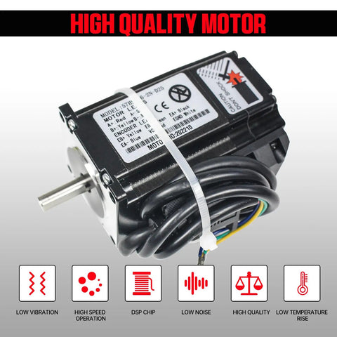 Nema 23 Closed Loop Stepper Motor Kit 2Nm Torque, 4.2A Current, 2-Phase Hybrid Servo Drive, front view