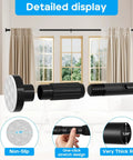 Tension Curtain Rod Black Extra Long 40 To 166 Inch Adjustable No Drilling One Click Extend Heavy Duty Stainless Steel Shower Window
