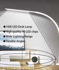 LED Desk Lamp With Clamp Workhorse Flexible Gooseneck Architect Table Lamp showing lighting range and design features