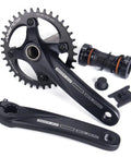 Hollow Integrated 170mm MTB Crankset With 104BCD, Single Speed Round Chainrings 34T/36T, Removable Chainring, Includes Bottom Bracket