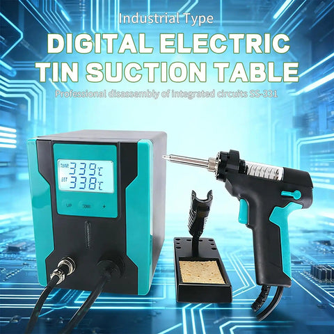 Electric Solder Sucker Gun With LCD Desolder Station, 90W Desoldering Tool, Auto Standby and Sleep, Temperature Control 320F-896F