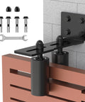 Heavy Duty Slide Gate Roller Guide With L Rear Post Steel Bracket Sliding Gate Hardware Kit Support Assembly in use