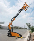 Electric Hydraulic Robot Glass Lifter With Kickass Suction Grips For Heavy Marble Slabs And Big Glass Panels Making Tough Builds A Total Breeze On Site Every Time, adjustable arm in action.