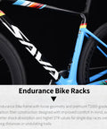Carbon Road Bike With Lightweight T1000 Frame And 24 Speed Shifting, Shimano 105 Di2 7170, blue frame close-up.